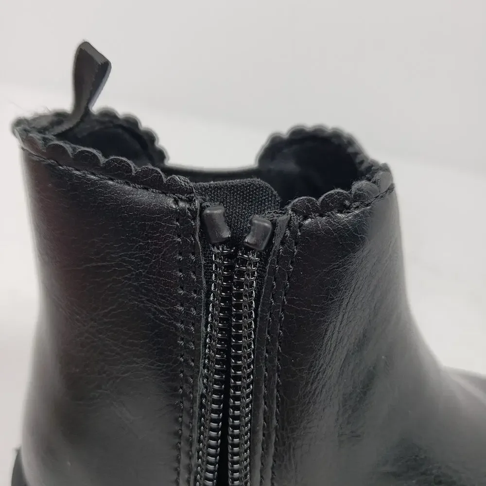 Old Navy Toddler Girls Size 7 Boo Black Side Zip Casual Chelsea Boots